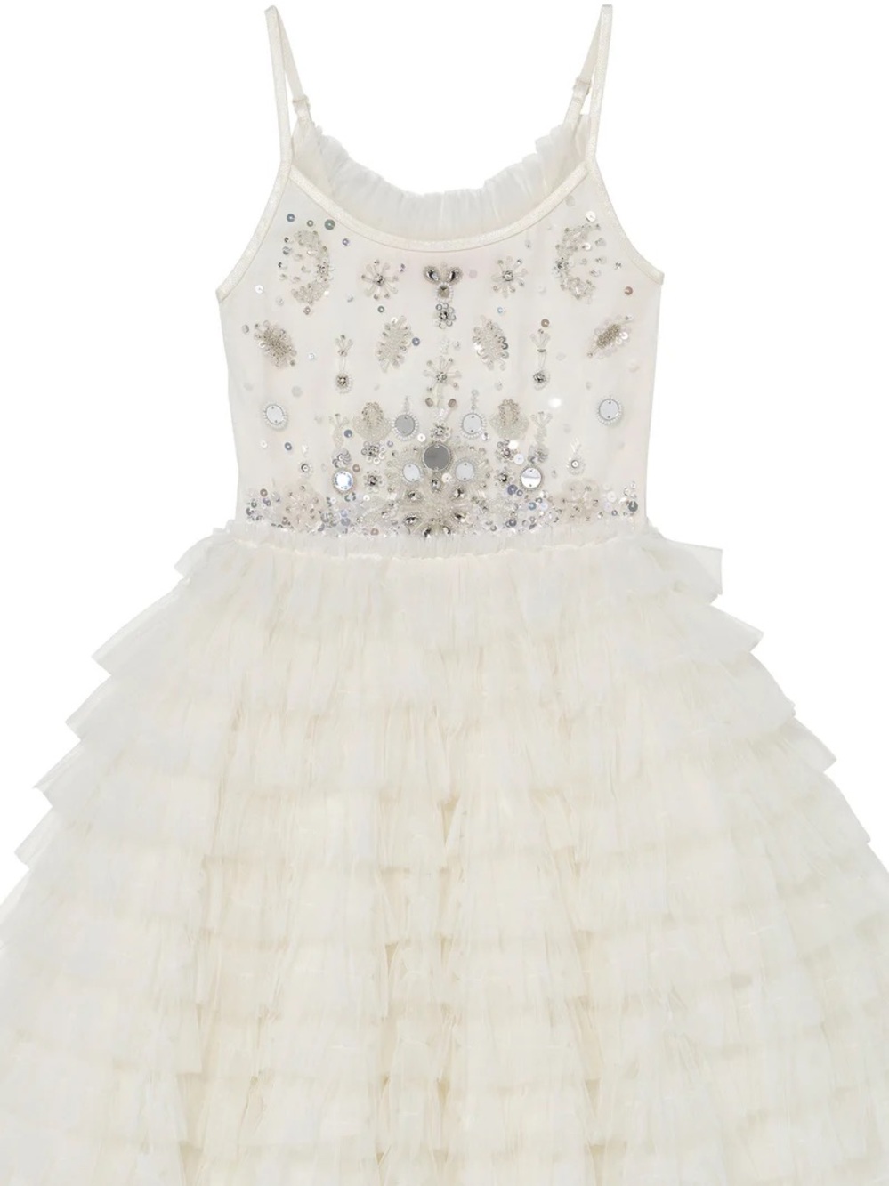 Tutu Du Monde Crystal Palace Dress Size 2-3 Ivory Flower Girl LN - Picture 10 of 11